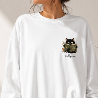 Söt och fantasifull Manice Katt Halloween-tröja T Shirt
