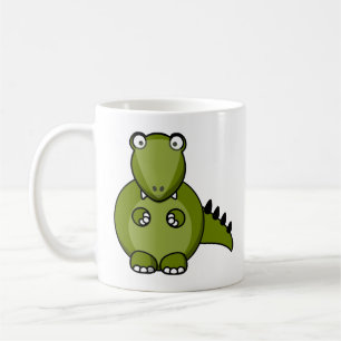 Söt och färgglad dinosaurie kaffemugg