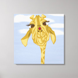 Söt och färgglad giraff canvastryck