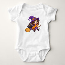 Söt och färgglad Halloween-bodysuit för bebisar