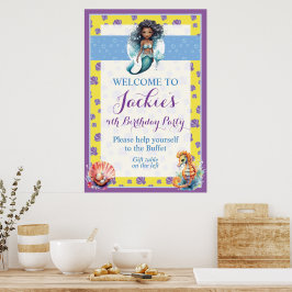 Söt och färgglad magisk sjöjungfruposter poster