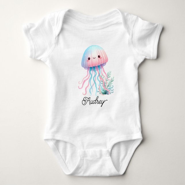 Söt och färgglad manet t shirt (Framsida)