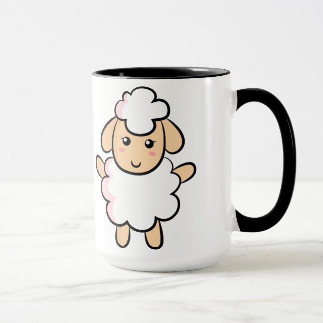Söt och glad får mugg (Höger)