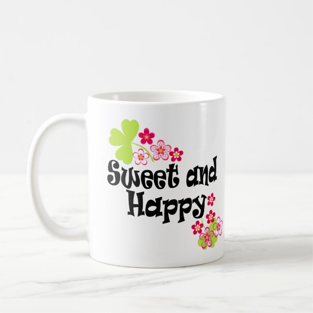 Söt och glad kaffemugg (Vänster)
