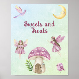 Söt och godis för änglabarnvakt poster