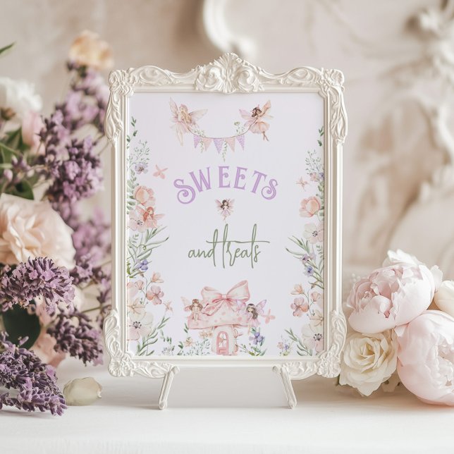 Söt och gods älva födelsedag Lilafyrd Blomma Poster (Skapare uppladdad)