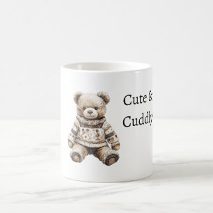 Söt och gosig teddybjörn kaffemugg