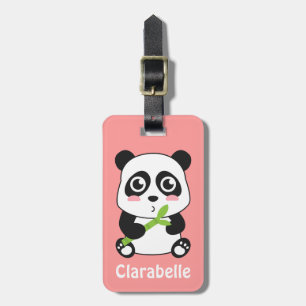 Söt och gullig baby panda bagagebricka