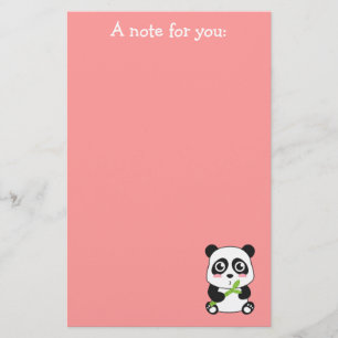 Söt och gullig baby panda brevpapper