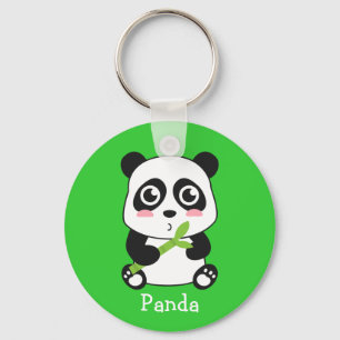 Söt och gullig baby panda nyckelring