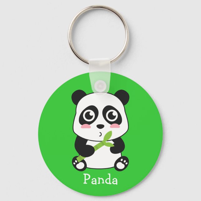 Söt och gullig baby panda nyckelring (Framsida)