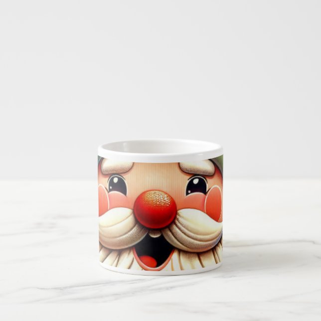 söt och kawaii Papai Noel Baba Saint Nicholas Kris Espressomugg (Framsidan)