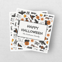 Söt och kuslig Halloween svart och orange