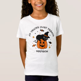 Söt och kuslig Halloween svart och orange T Shirt