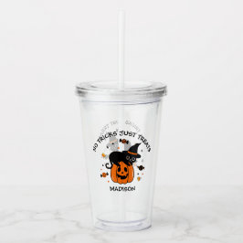 Söt och kuslig Halloween svart och orange Take Away Mugg