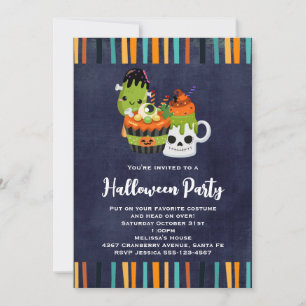 Söt och kuslig Halloweenfest Inbjudningar
