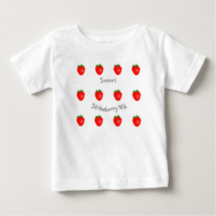 Söt och läcker 'Sweet Strawberry Kid' topp / skjor T-shirt