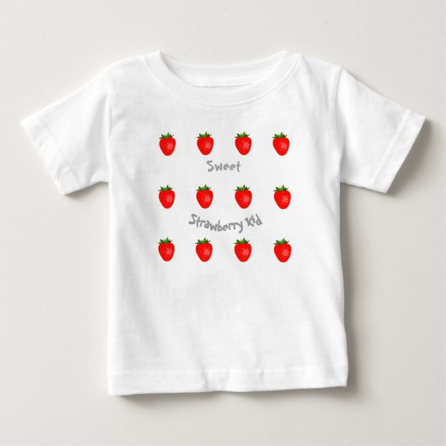 Söt och läcker 'Sweet Strawberry Kid' topp / skjor T-shirt (Framsida)