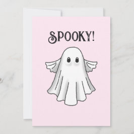 Söt och läskig glad Halloween Inbjudningar