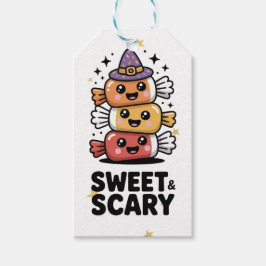 Söt och läskig söt Halloween-godisstack Favor Presentetikett