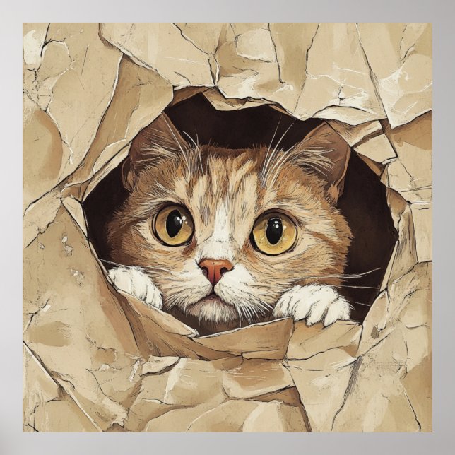 Söt och lekfull kattunge poster (Framsidan)