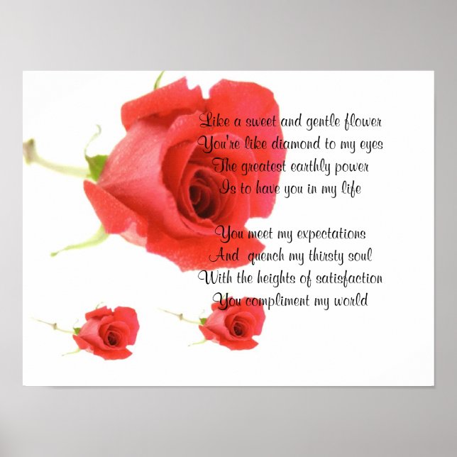 Söt och mjuk blomma poster (Framsidan)