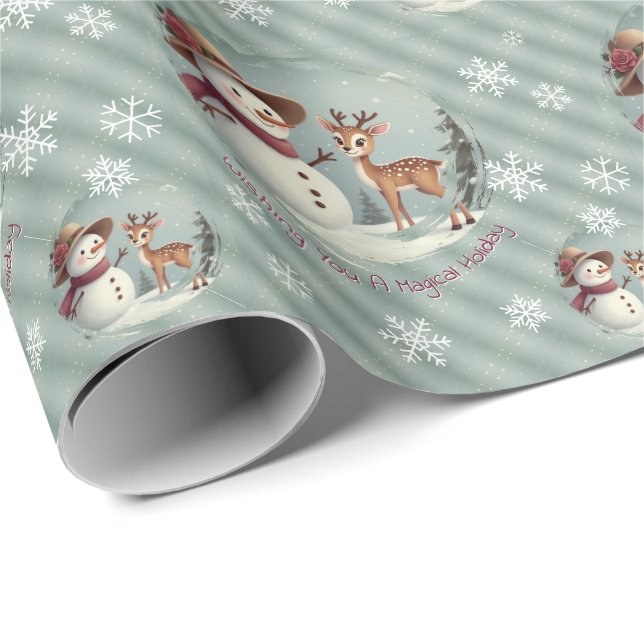 Söt och nyckfull semester presentpapper (Rullad Hörn)