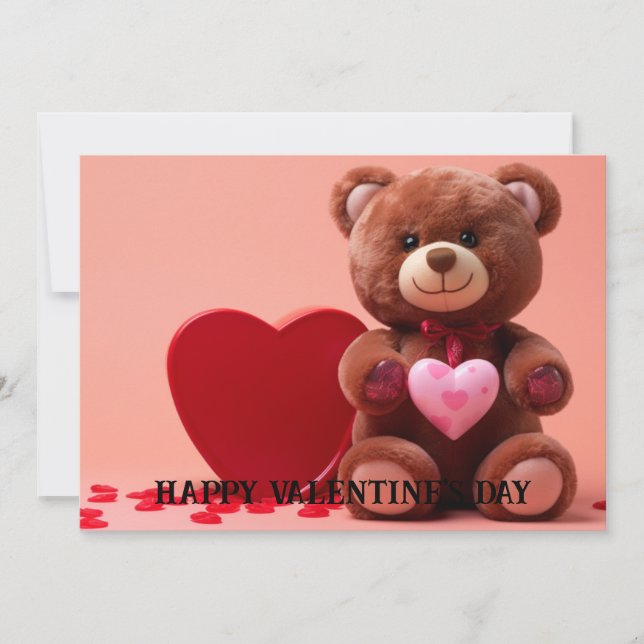 Söt och rolig Alla hjärtans dag för barn #33 Julkort (Framsida)