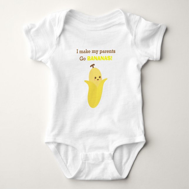 Söt och rolig banan, för bebisar t-shirt (Framsida)