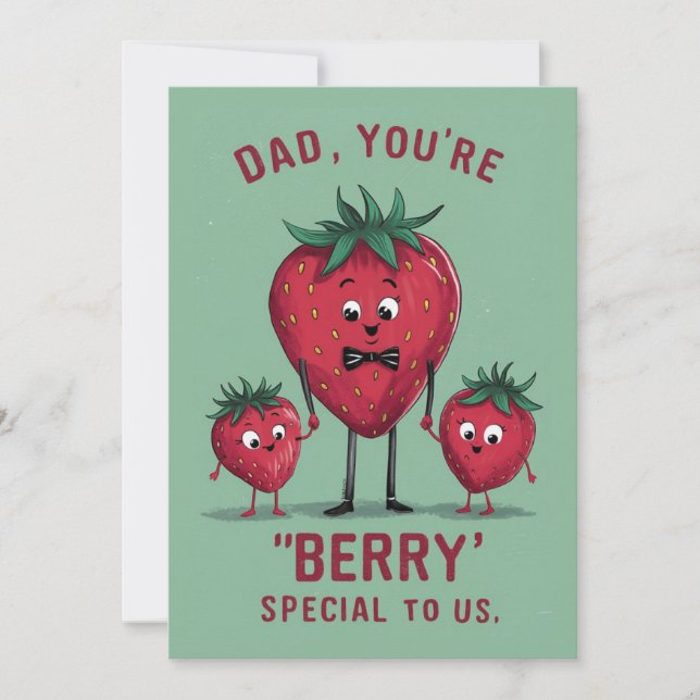 Söt och rolig bärsk Fars dag-kort Kort (Framsida)