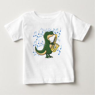 Söt och rolig dinosaurie T-Rex saxofonmusik T Shirt