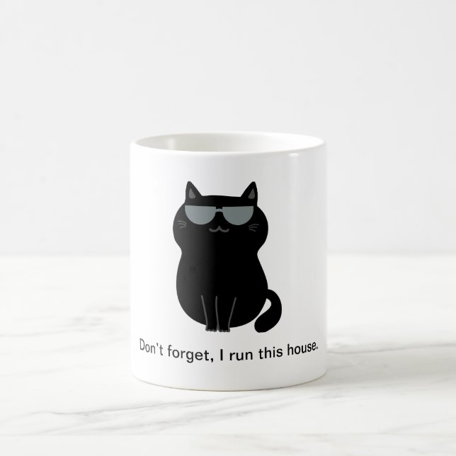 Söt och rolig katt kaffemugg (Center)