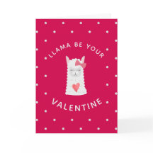 Söt och rolig Lama Alla hjärtans dag