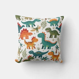 Söt och rutt Dinosaurs Pillow Kudde