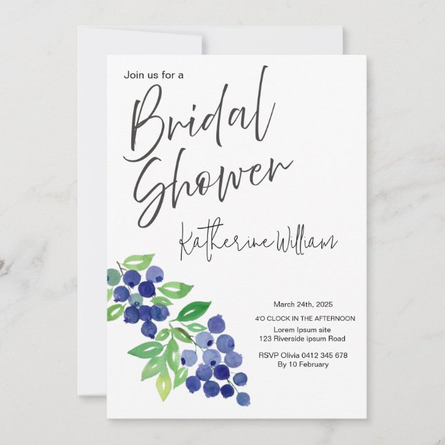 Söt och saftig frukt Party Möhippa Inbjudningar (Framsida)