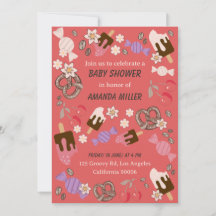 Söt och Salty Baby Shower Treats Red Mönster