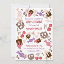 Söt och Salty Baby Shower Treats White Mönster