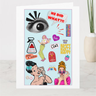 Söt och särpräglad, rolig Galentine’s Day Bff Kort