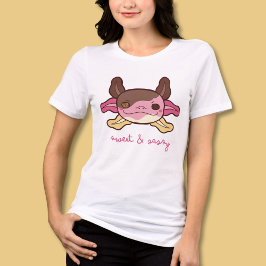 Söt och sassy Axolotl Neapolitan Ice Cream T Shirt