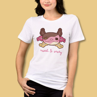 Söt och sassy Axolotl Neapolitan Ice Cream T Shirt