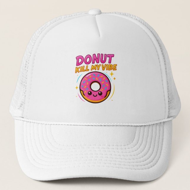 Söt och Snyggt - Cute Donut-grafik T-Shirt Keps (Framsida)