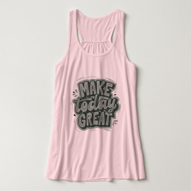 Söt och söt coola - rosa för motiverande text linne med racerback  (Design framsida)