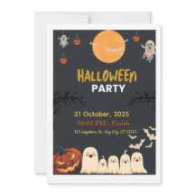 Söt och spöklik Halloween-fest-inbjudan