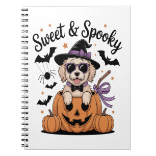 Söt och spöklik hund Halloween Anteckningsbok