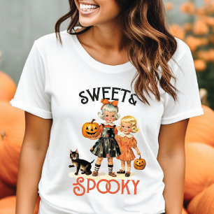 Söt och spöklik vintage halloween t shirt