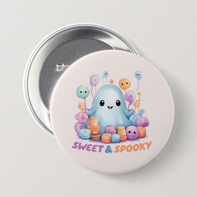 Söt och Spooky Knapp (Framsida & baksida)