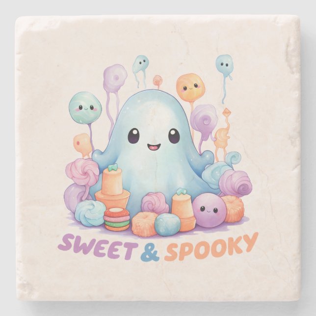 Söt och Spooky Stenunderlägg (Framsidan)