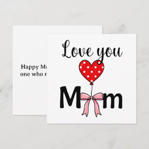 Söt och stilren ”Love You Mom”