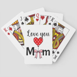 Söt och stilren ”Love You Mom” Casinokort
