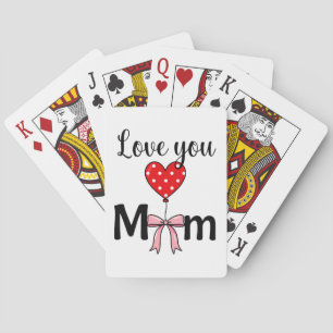Söt och stilren ”Love You Mom” Casinokort